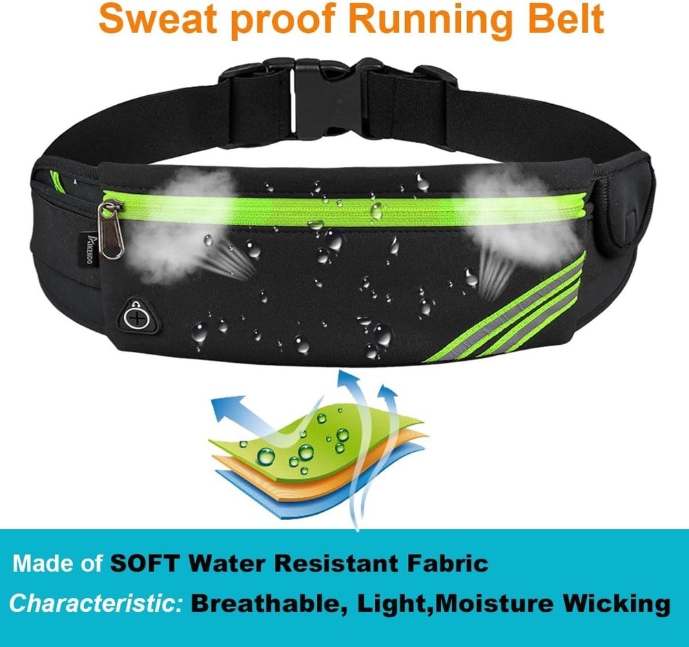 Adjustable Reflective Running Belt with Large Capacity for Active Lifestyle