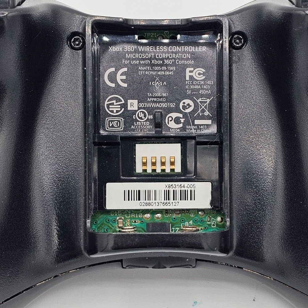 Microsoft Xbox 360 Black Wireless Controller OEM Genuine Fully Tested