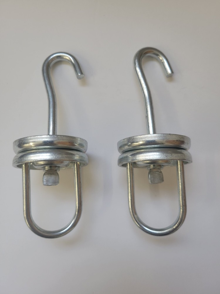 2 Pc 360 Degrees  Rotating Spinner Hooks Powder Coating Hanging