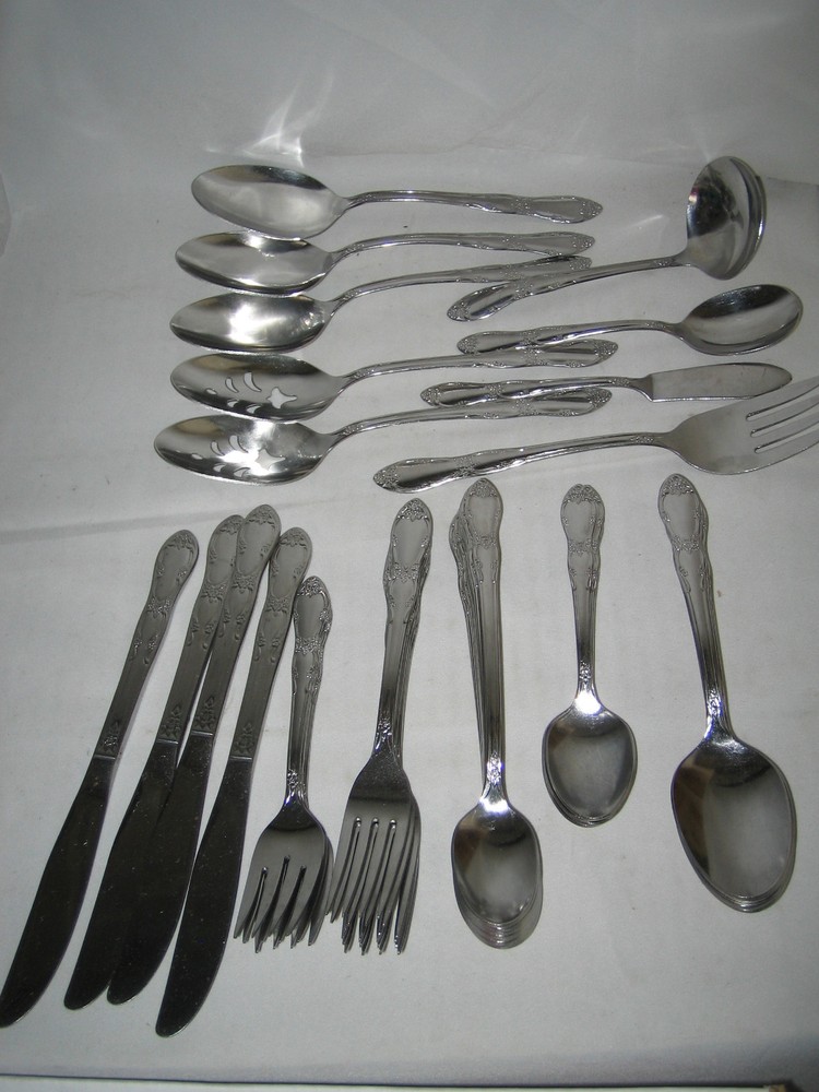 41 pc  Oneida  Fenway / Day Dream Stainless Steel Flatware