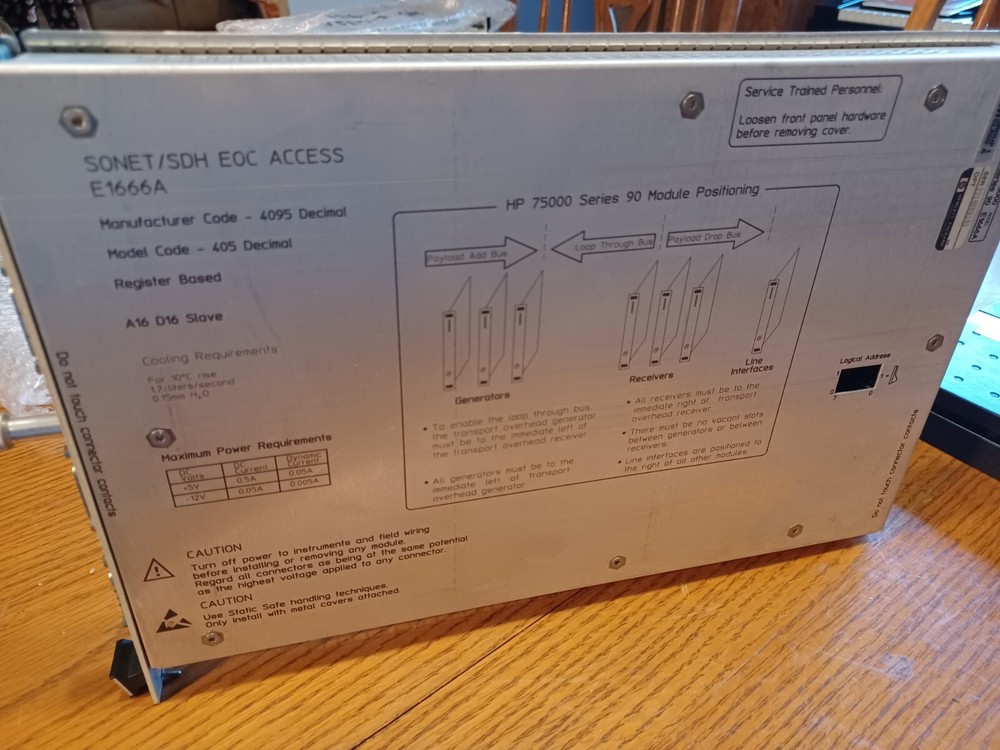 HP E1666A, VXI SONET / SDH EOC Access Module