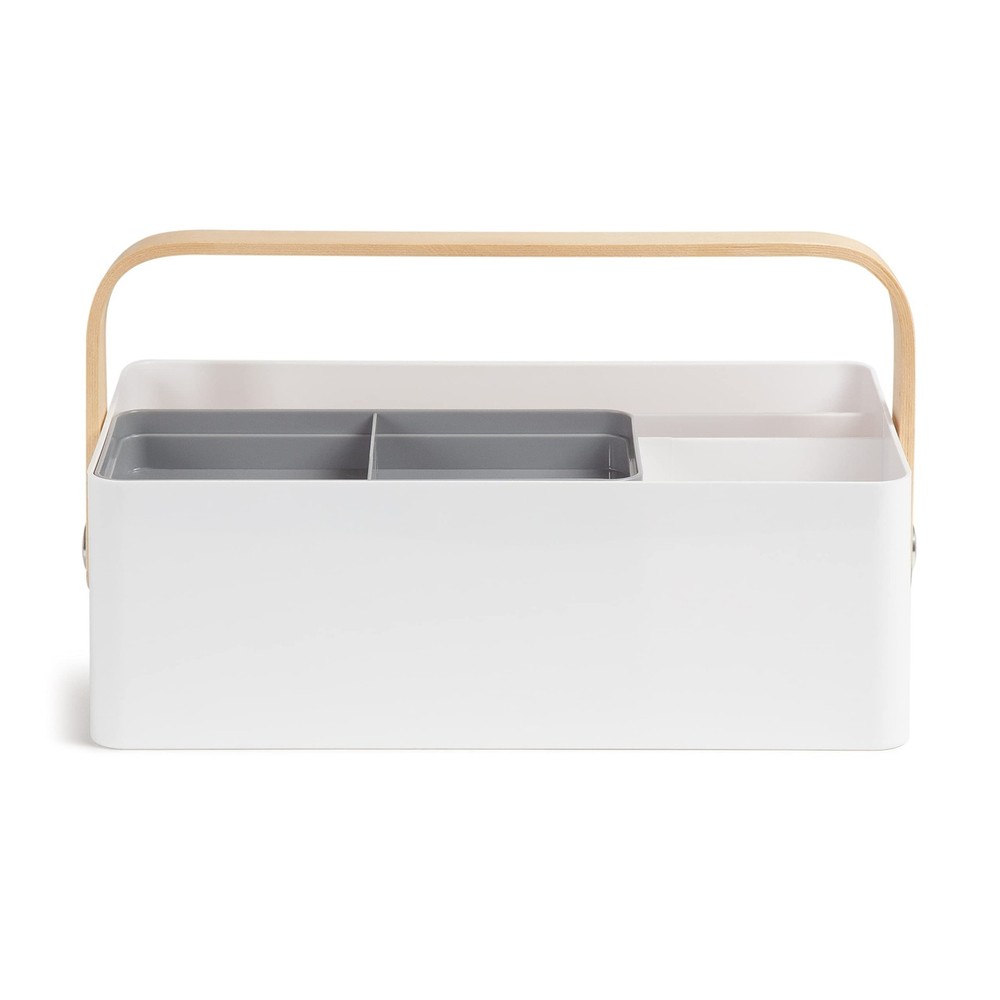 U Brands Mod Caddy Desktop Organizer, Office Supplies, White, with Removable...