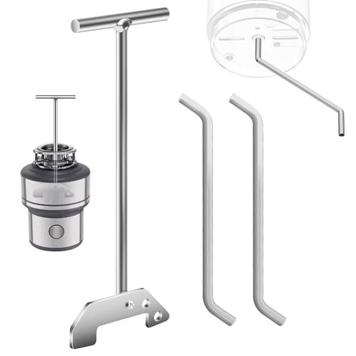 Garbage Disposal Unjamming Wrench Tool - Fix Jams & Clutter, Silver
