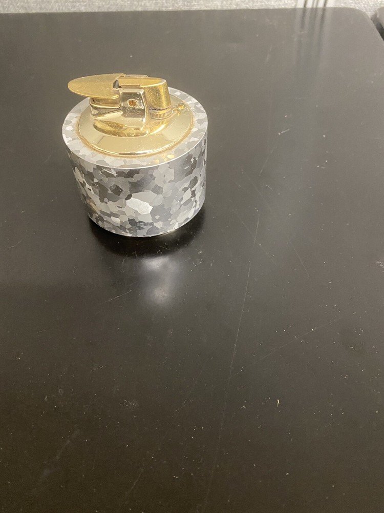 Ronson Varaflame Luralite Gold Silver Table Lighter NOT Tested