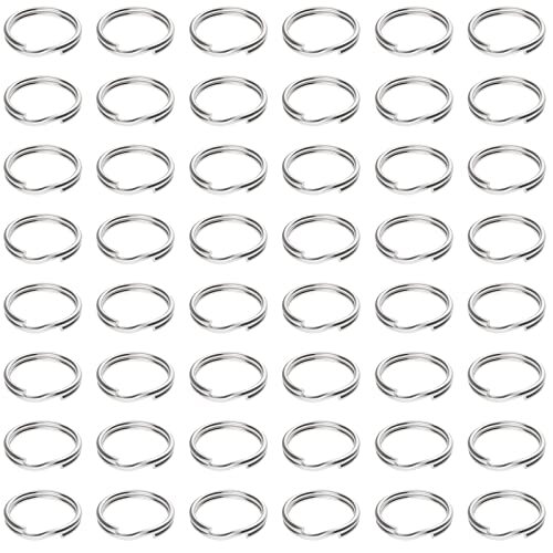 Small Key Rings Bulk Split Keychain Rings 100 Pack 1/2'' For Keys Organization