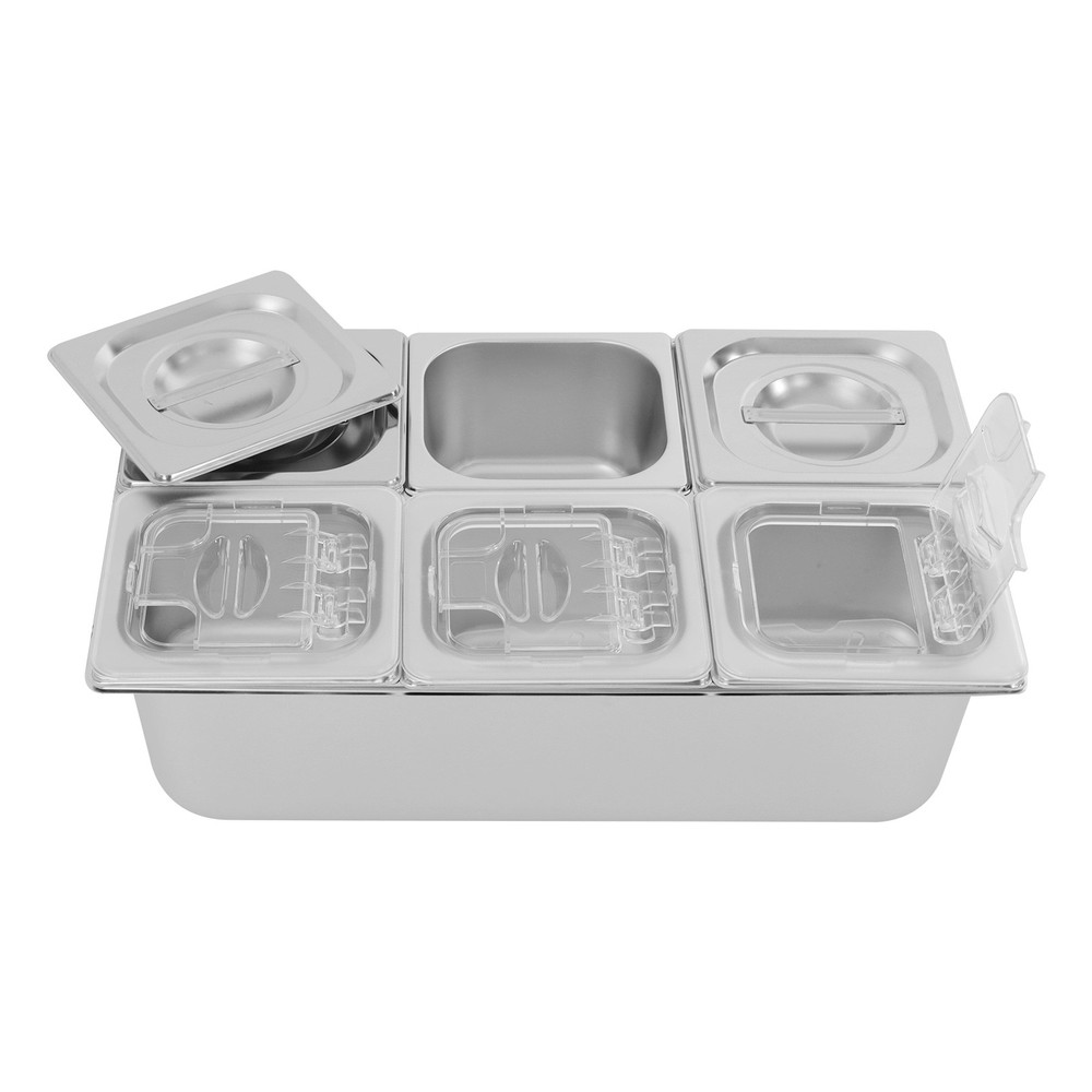 Fruit Pan Set 6 Small Pans Fruit Container With Lids And Water-filtering Gaskets