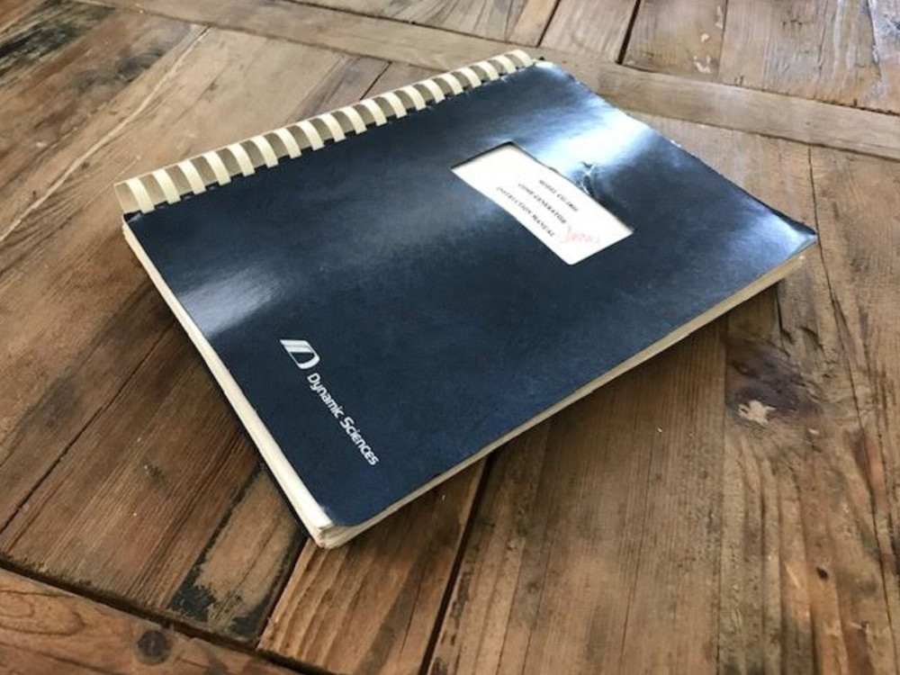 Dynamic Sciences - Model CG-1800 Comb Generator Instruction Manual