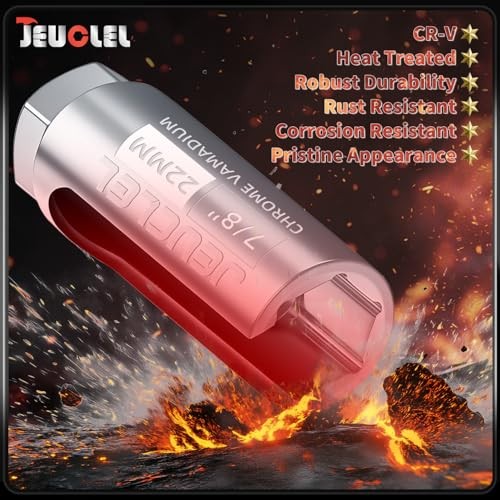 Oxygen Sensor Socket 22mm 7/8 inch, 3/8 in Drive O2 Sensor Removal Tool, 3/8"