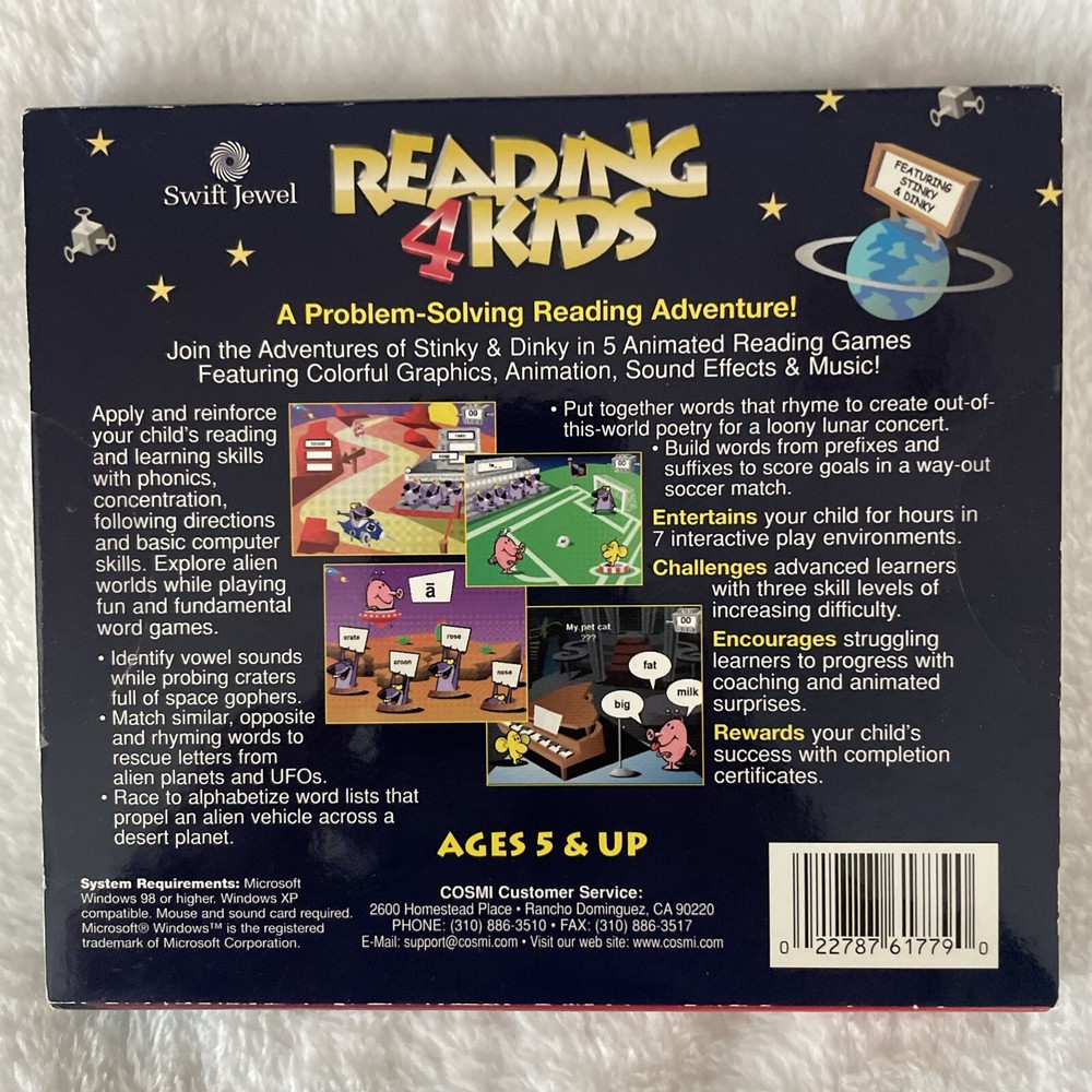 Phonics 4 For Kids & Reading 4 Kids Software Windows 98/2000/XP CD-ROM