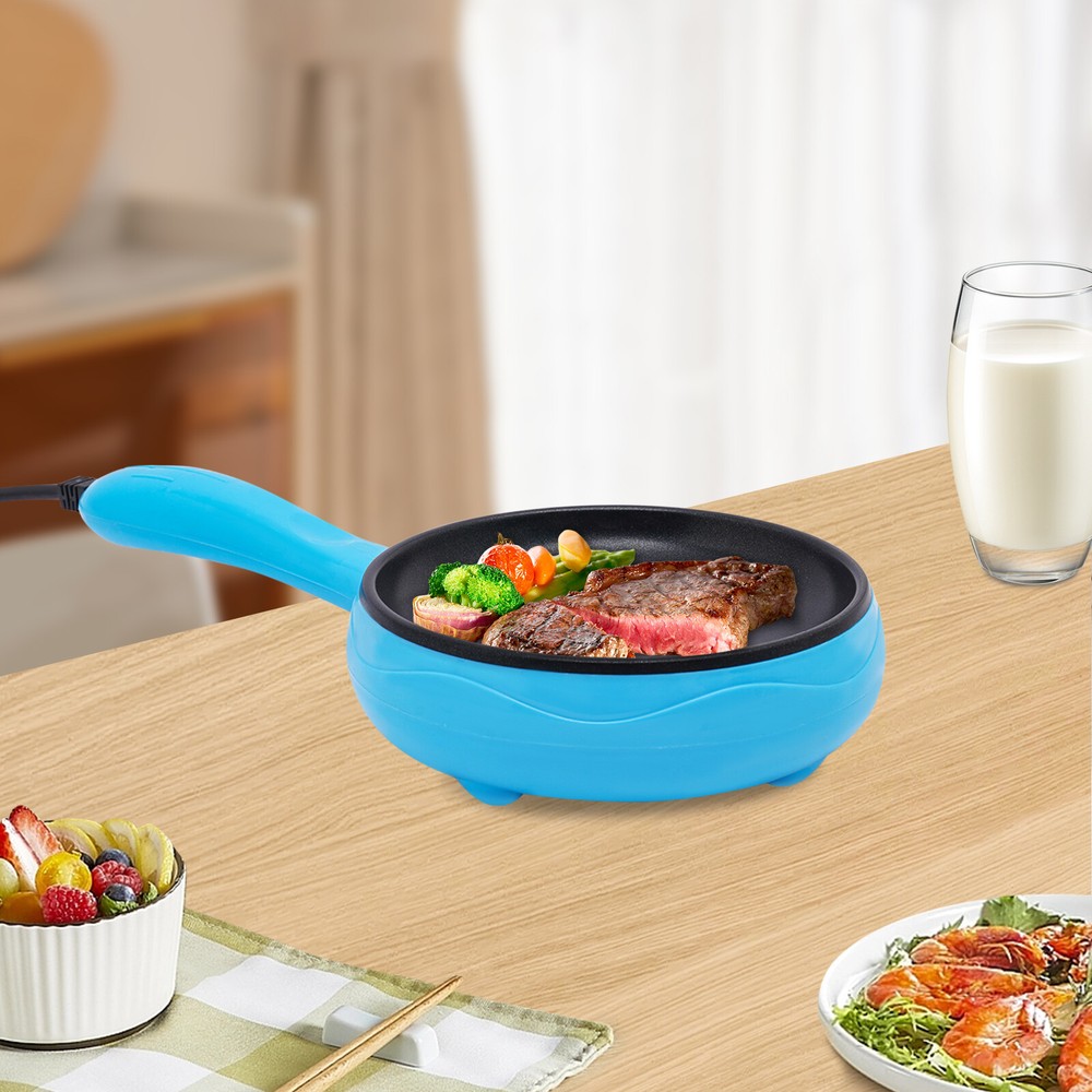 Non-stick Mini Fried Eggs Saucepan Small Frying Pan Flat Cookware Griddle Blue