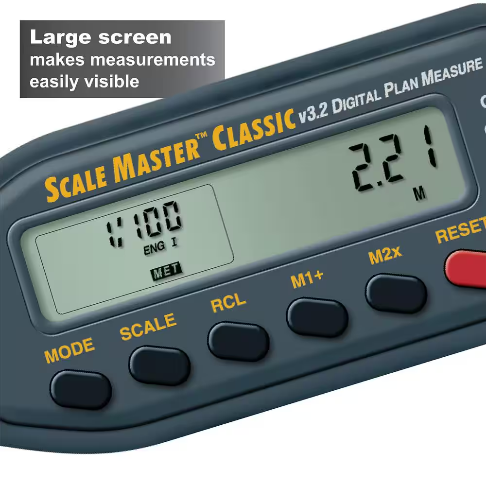 Scale Master Classic Professional Digital Plan Input with Large LCD Display