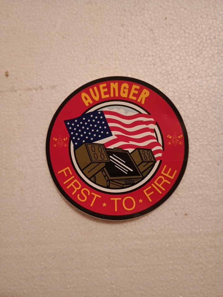 Avenger First To Fire Decal Adhesive 4"