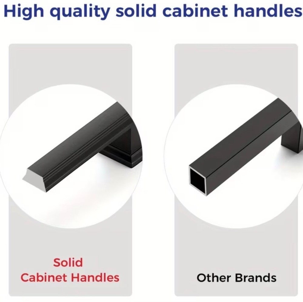 5in Matte Black Cabinet Handles Drawer Pulls Modern Kitchen Hardware
