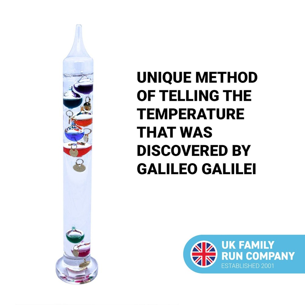 30cm tall Free standing galileo thermometer
