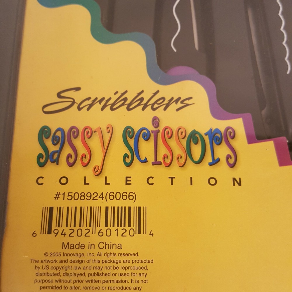 New Scribbles Sassy Scissors Collections Scrapbooking Shears