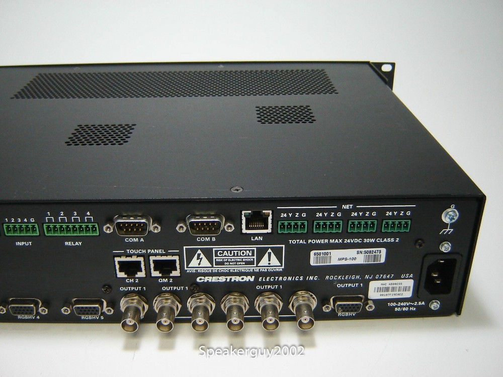 Rack Mountable Crestron MPS-100 / Multimedia Presentation System / 5082473 -- CC