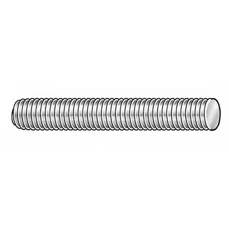 Threaded Stud, Black Oxide, 10 Pk, 5Cxa5