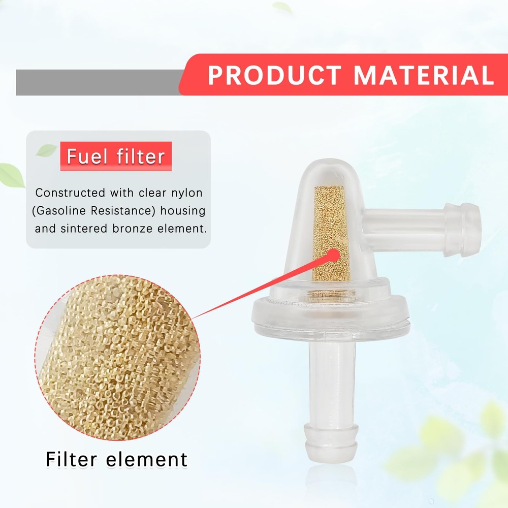 Inline Fuel Filter - Universal 90 Degree For 1/4"Fuel Line...