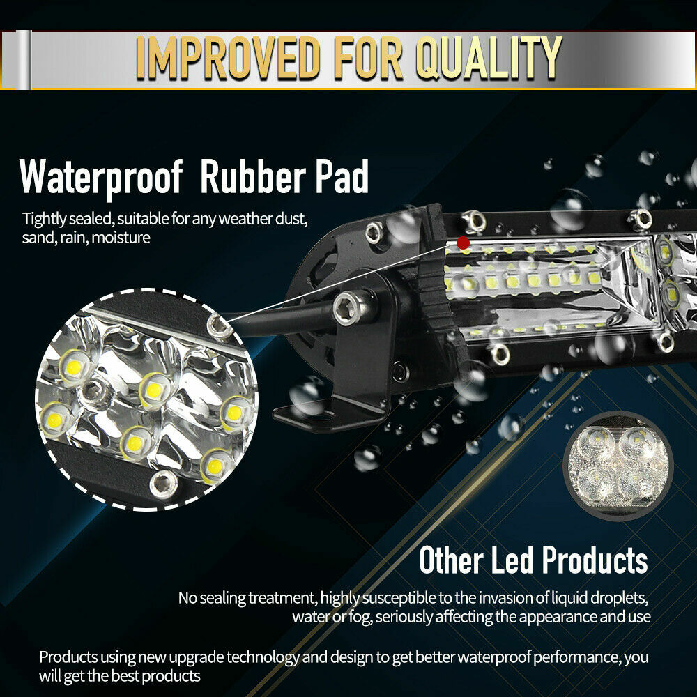 Super Rectangular Marine 7'' LED Pontoon Docking Work Light Boat Bar Head Light