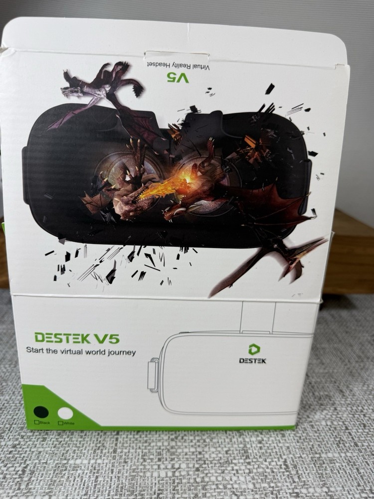 DESTEK V5 VR Headset for Virtual Reality With Controller Orig Paperwork Untested