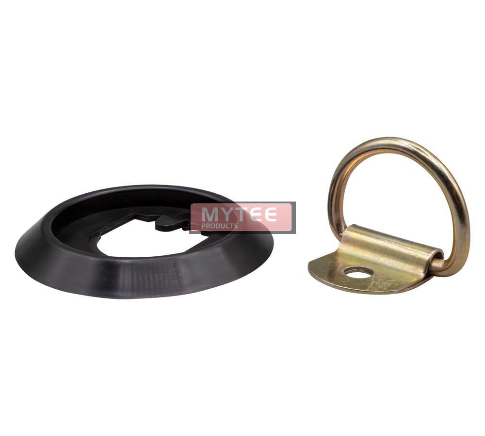 4Pk Flush Mount Recessed Anchor D-Ring Tie-Downs w/ Pan Fitting 1000 lbs WLL
