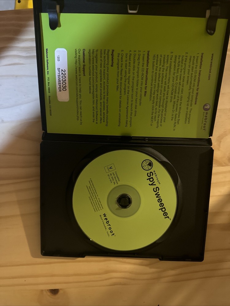 Webroot Spy Sweeper CD Rom