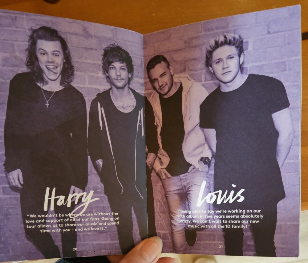 One Direction 2015 Tour Program Book On the Road Again