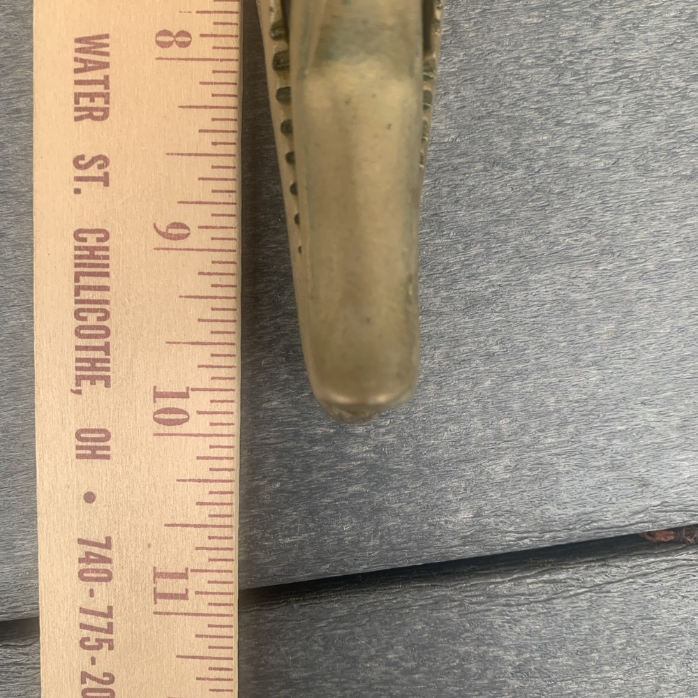 Vintage Brass Alligator / Crocodile Nutcracker 10"