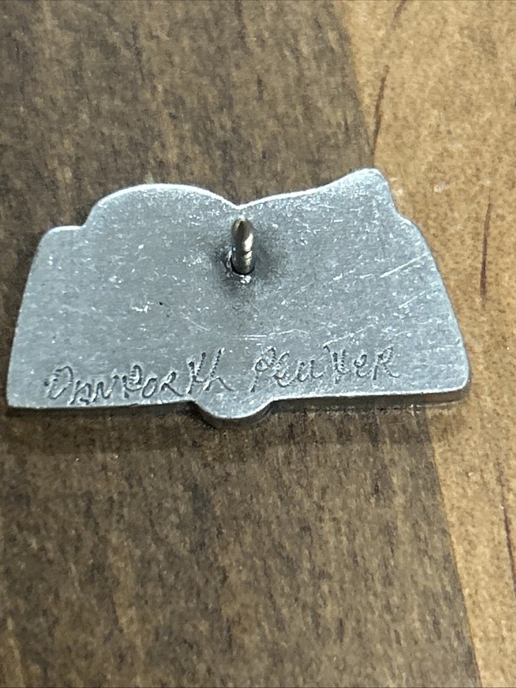 Danforth Pewter Book Lapel Pin Vintage
