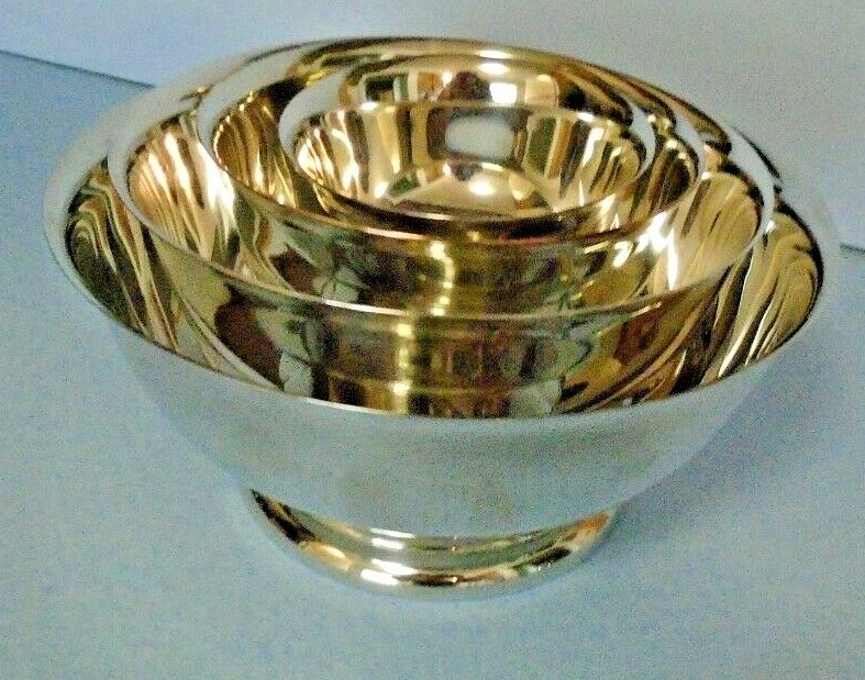 Lot Of 4 Silverplate Serving Bowls Various Sizes
