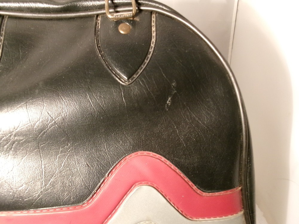 Vintage One Ball Vinyl Bowling Bag Black