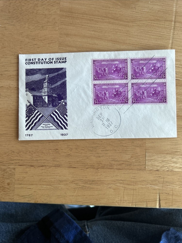United States FDC Constitution Stamp 1937