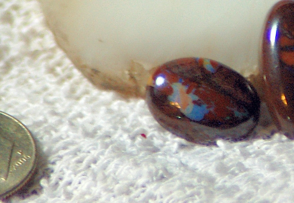 3 Koroit Boulder Opal oval Cabochons