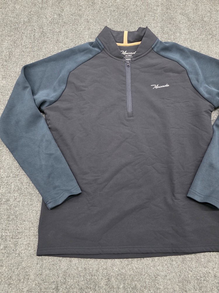 Macade Golf Navy Hybrid Shield TX Quarter Zip Pullover Jacket - S