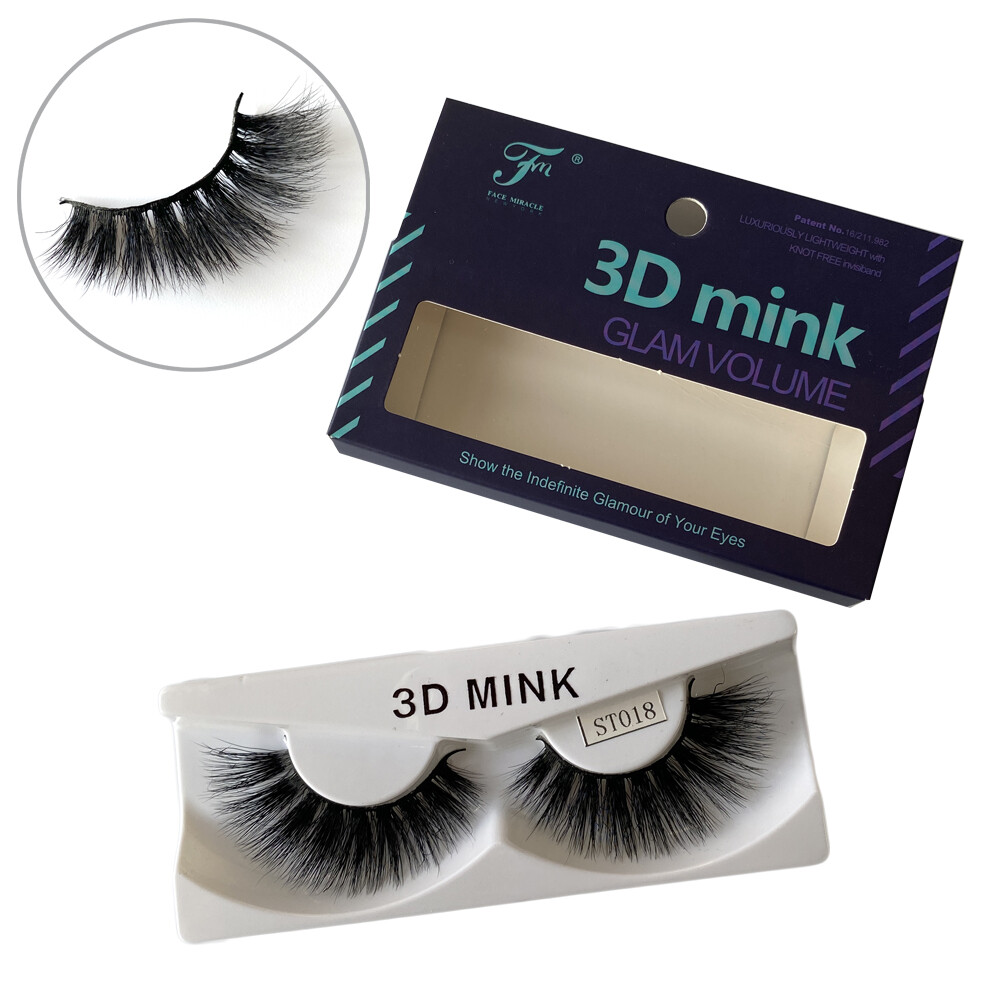 US 3D Real Mink Lashes Thick Fluffy Wispy Dramatic Look False Eye Lashes 1 Pair