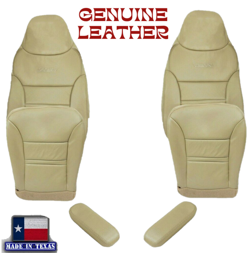2000 2001 For Ford Excursion Limited Replacement Genuine LEATHER Seat Covers Tan