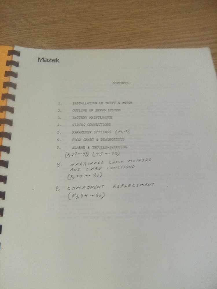 Mazak Service Engineers Manual For MR-S