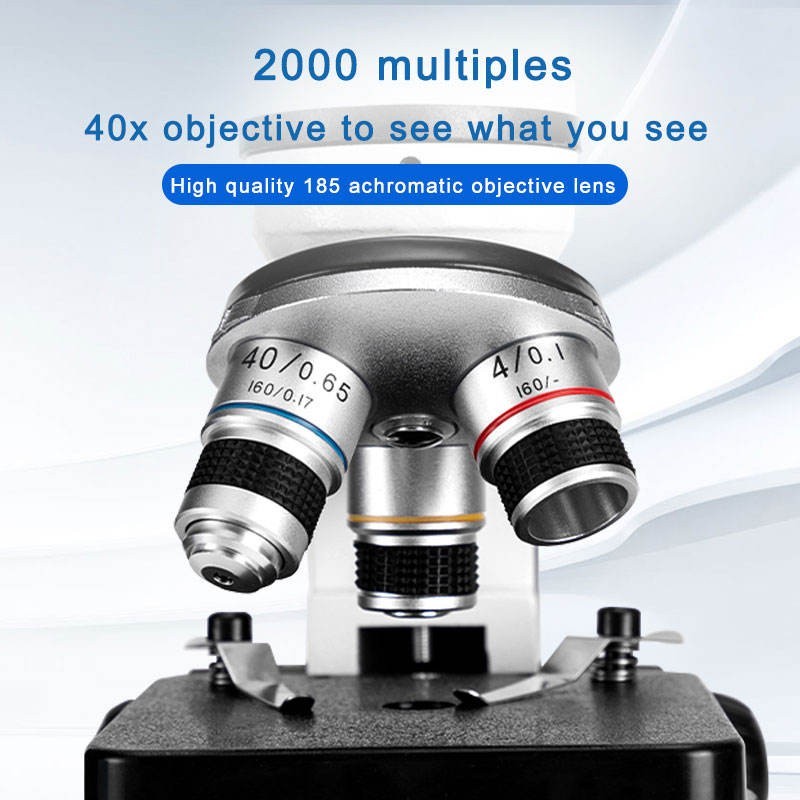 OMAG 40 X -2500 X Trinocular LED Lab Compound Microscope with Double Layerlucky