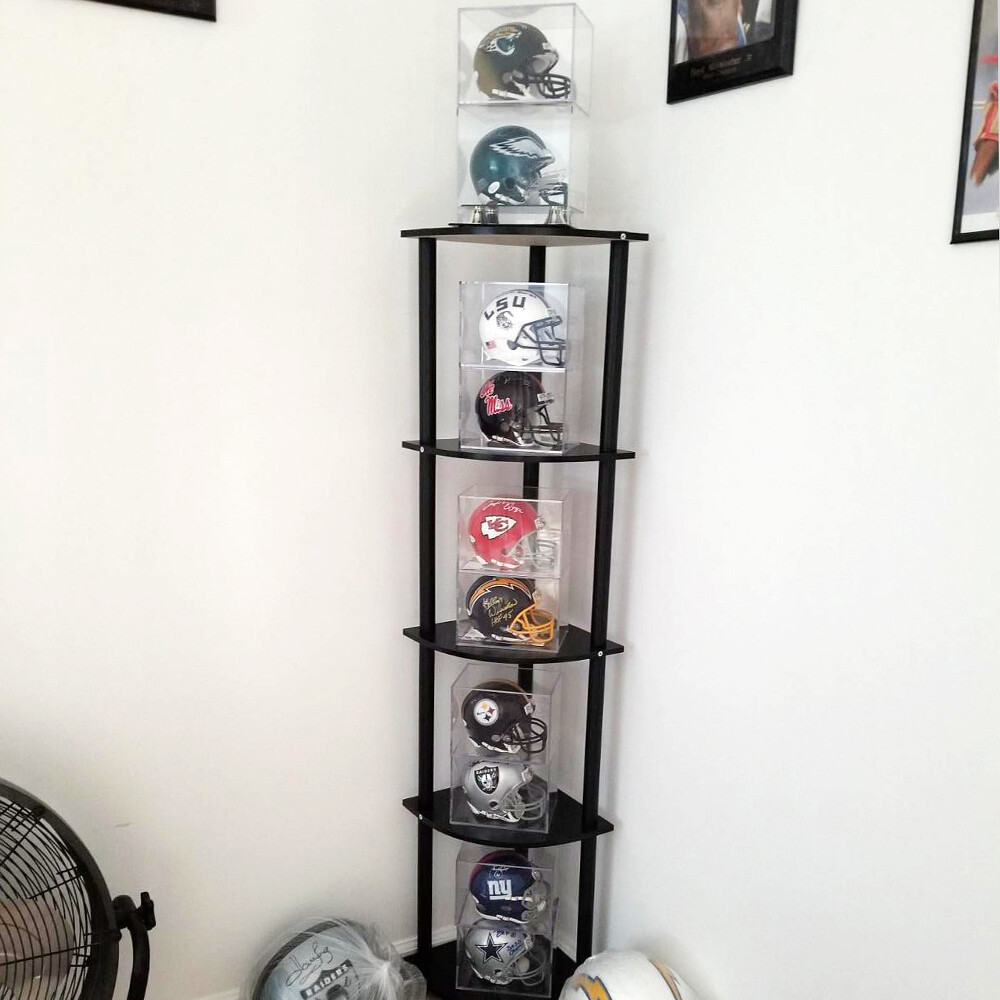 Mini Football Helmet Display Box Case Empty Container USA