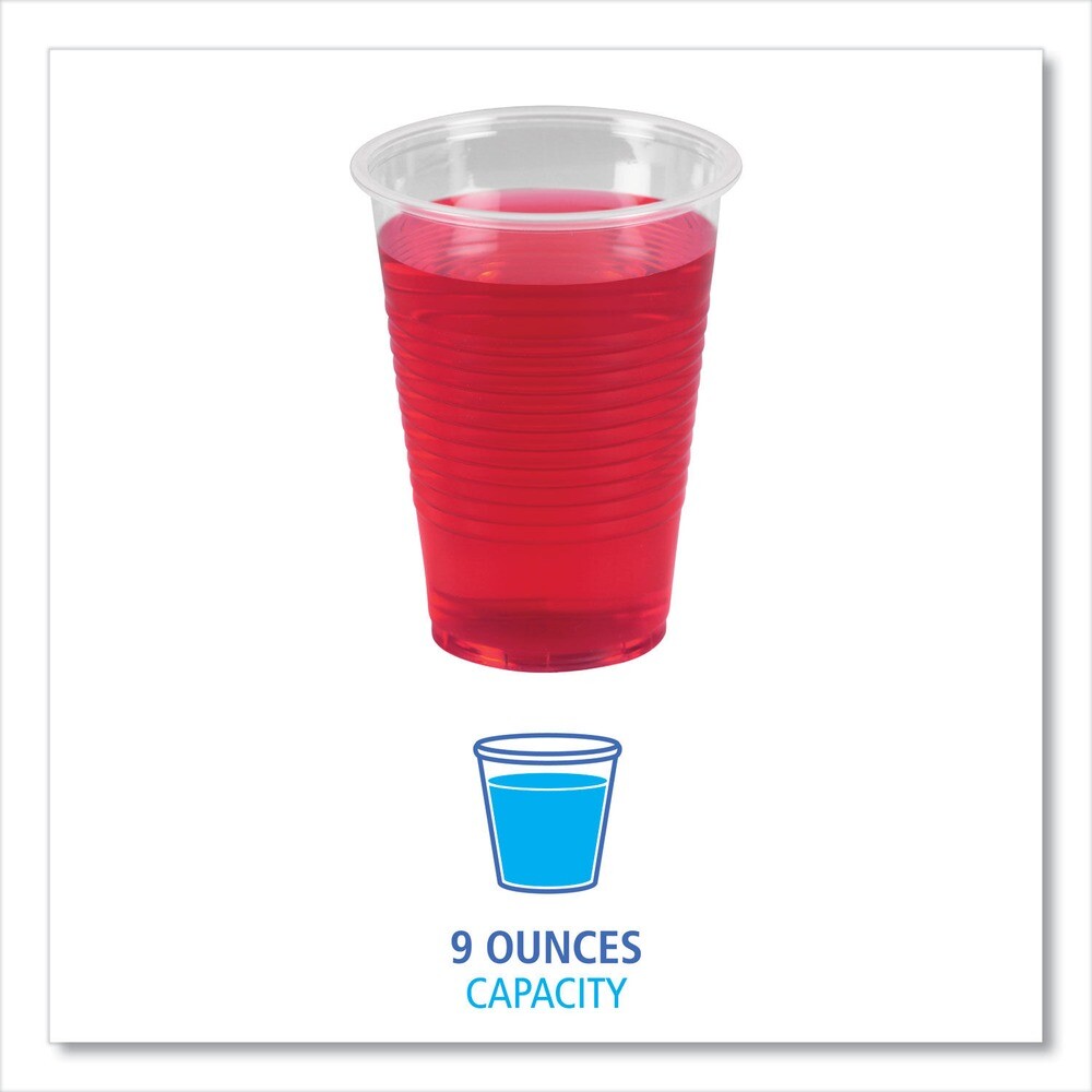 Boardwalk TRANSCUP9CT 9 oz. Polypropylene Cold Cups - Translucent (2500/CT) New