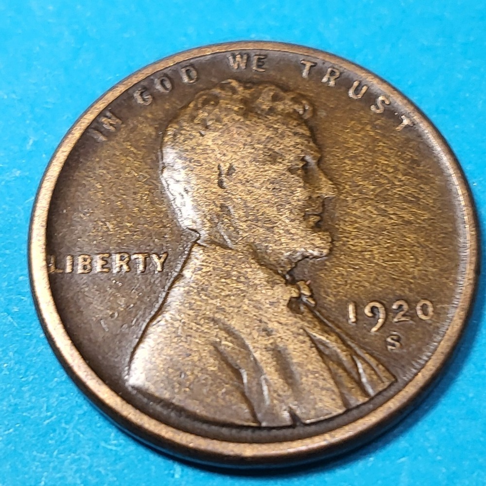 1920 S Lincoln Wheat Cent Woody Improper Alloy Mix Error Beautiful