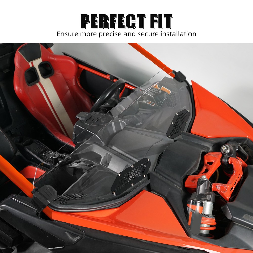 NICECNC Half Front Windshield Windscreen UTV For Can-Am Maverick X3 RR R 2017-24