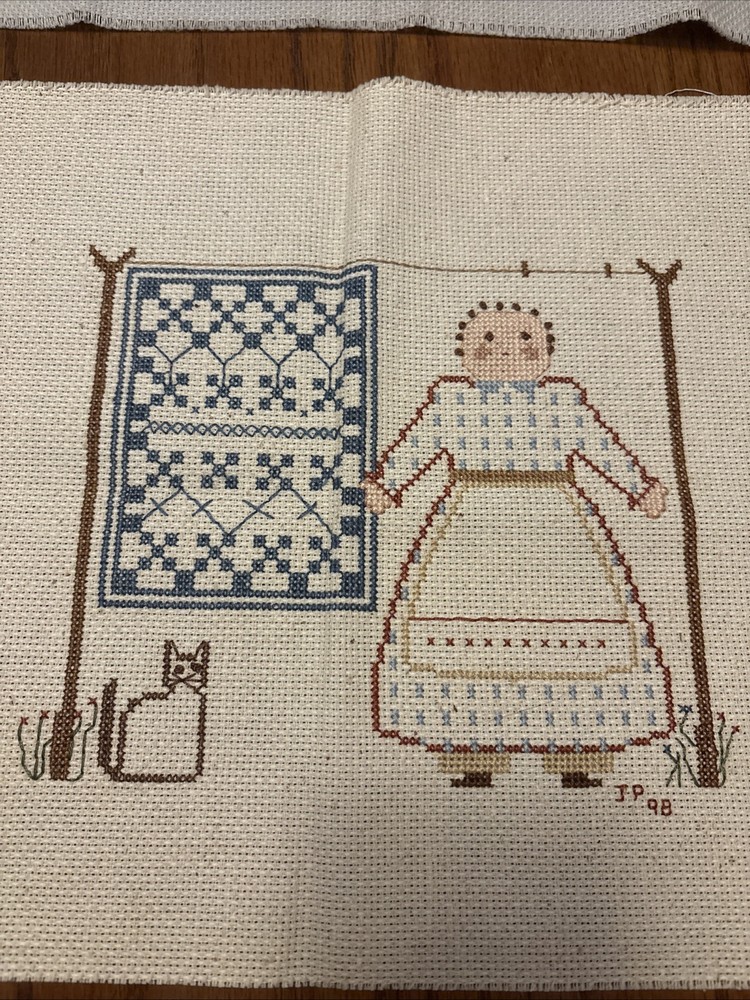 2 Unframed Counted Cross Stich Pieces