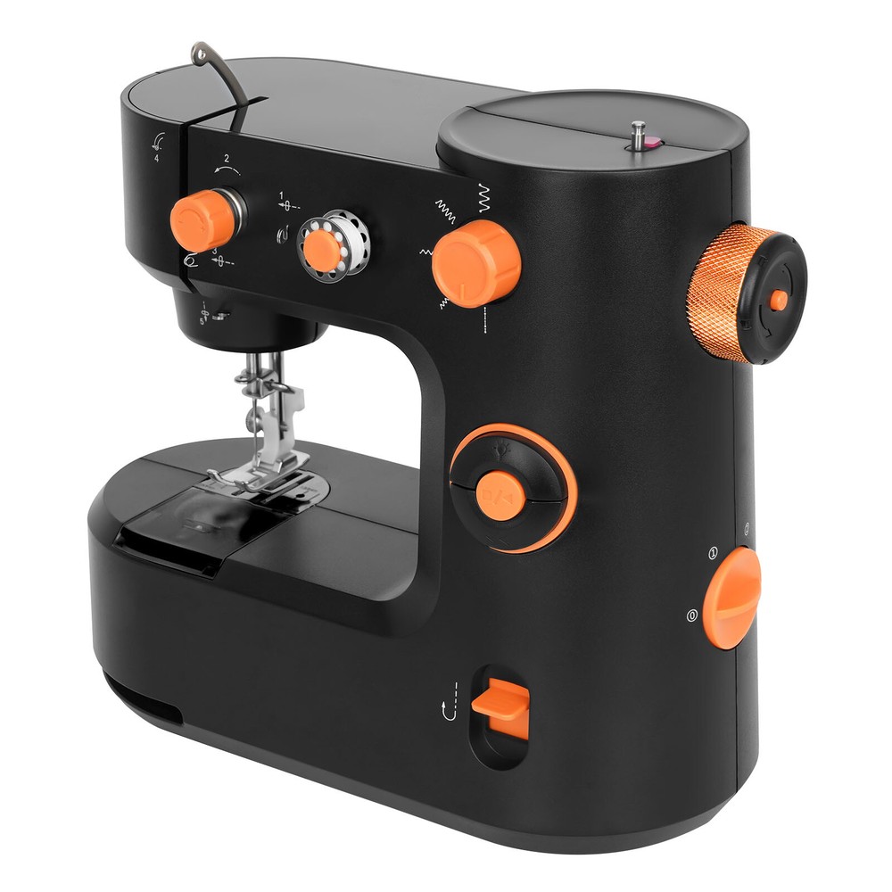 Black Mini Sewing Machine for Beginner Dual Speed Portable Sewing Machine