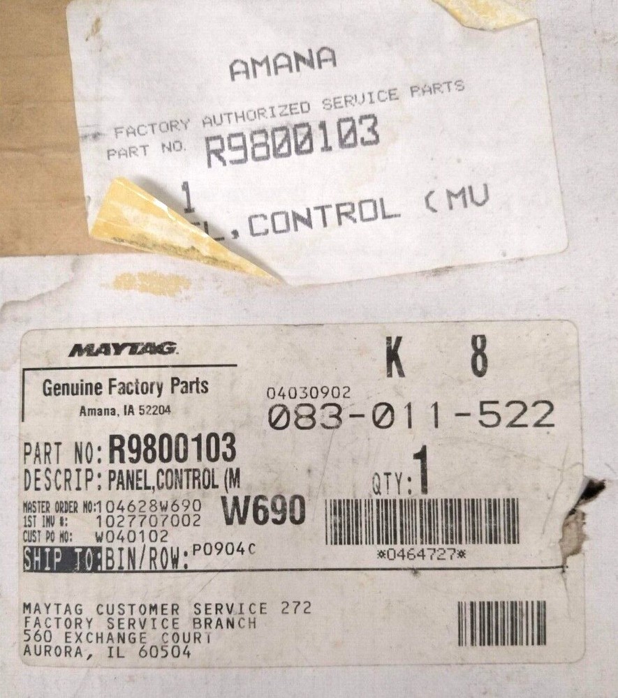 Amana Control Panel R9800103