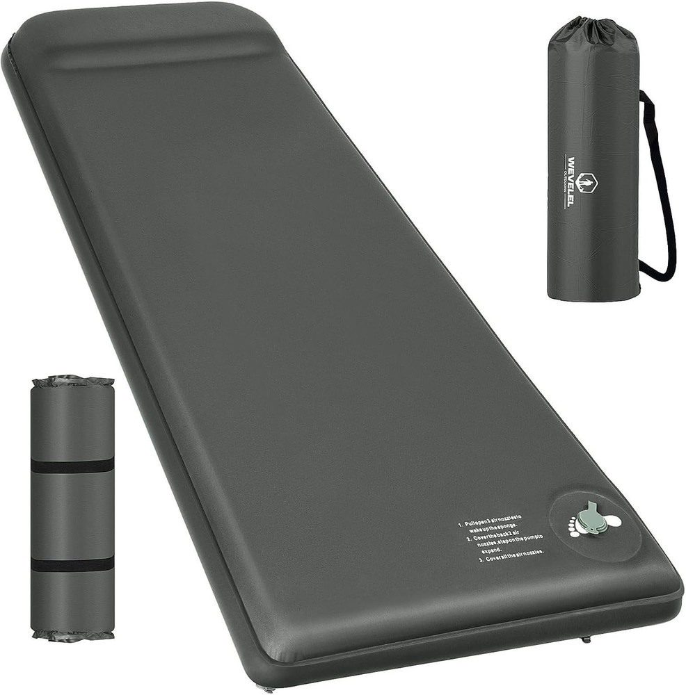 Wevelel Memory Sleeping Pad, 3.1" Ultra-Thick Foam Sleeping Mat