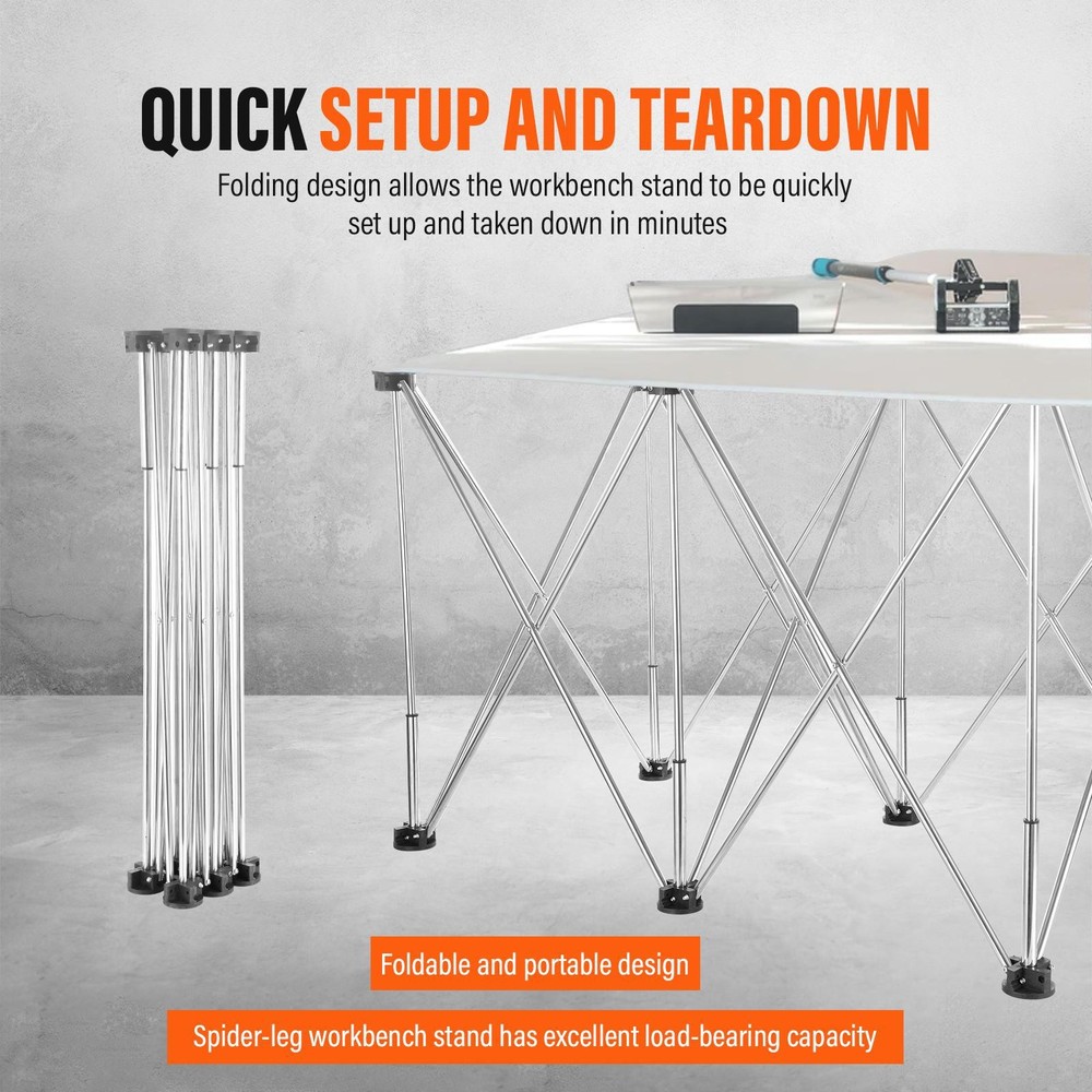 44'' Portable Workbench Collapsible Heavy Duty Folding Work Table Base