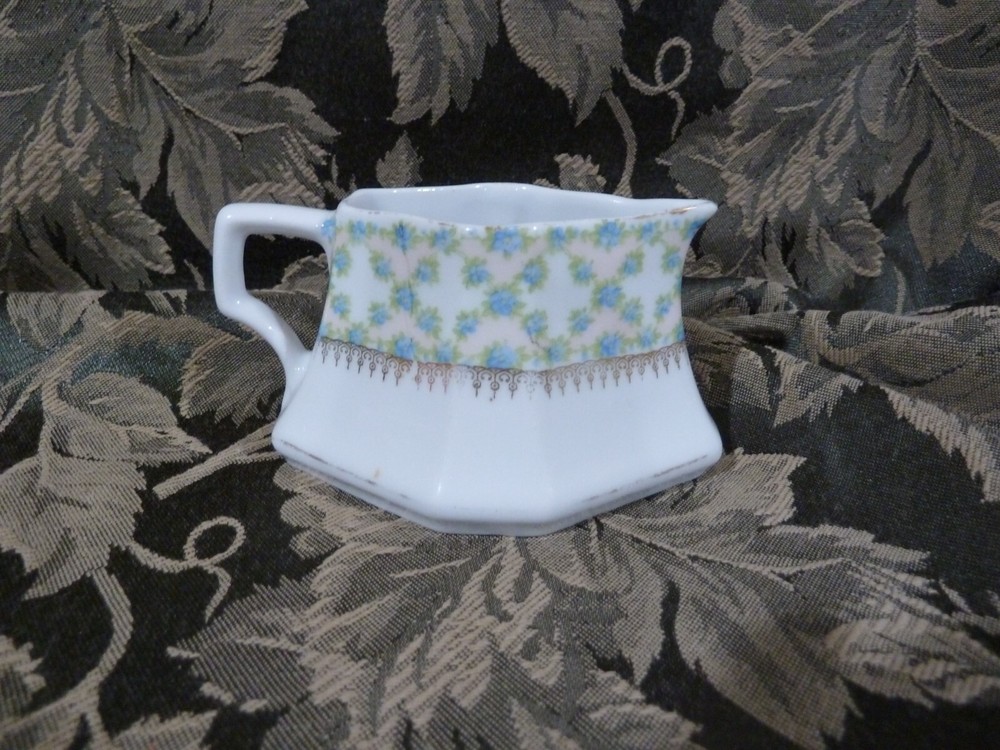 German Creamer with Blue Floral Design