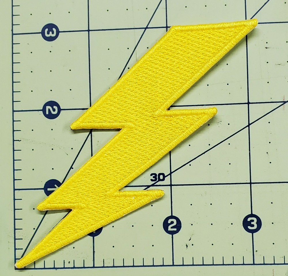 Lightning Bolt Iron On Patch Thunder Storm Electricity
