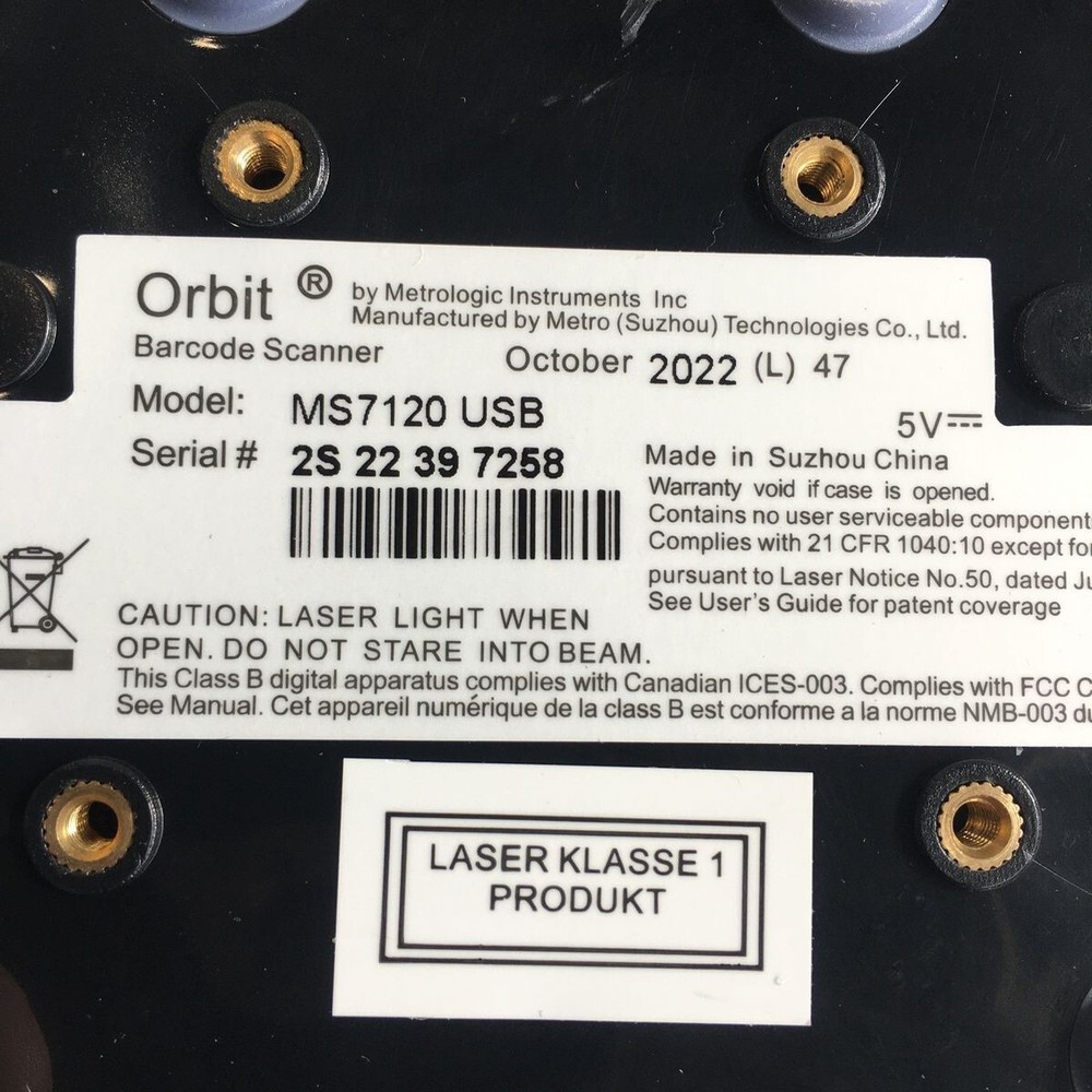 Honeywell Ms7120 Usb Omnidirectional Orbit Laser Barcode Reader Scanner